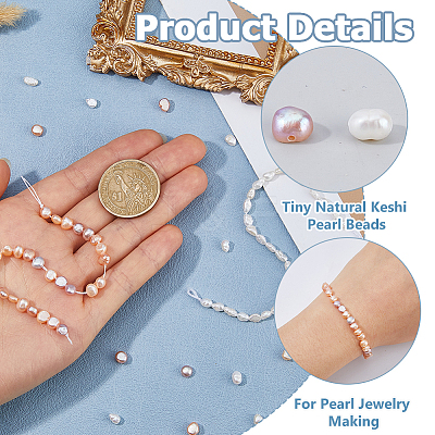 2 Strands 2 Styles Natural Cultured Freshwater Pearl Beads Strands PEAR-HS0001-25B-1