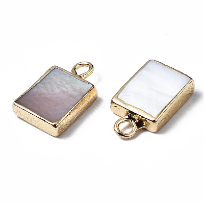 Natural Freshwater Shell Charms SHEL-N026-147-1