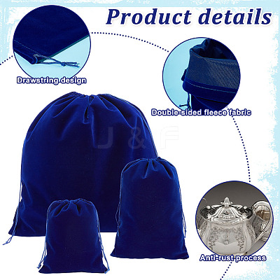 12Pcs 3 Styles Velvet Jewelry Drawstring Gift Bags TP-GA0001-01-1