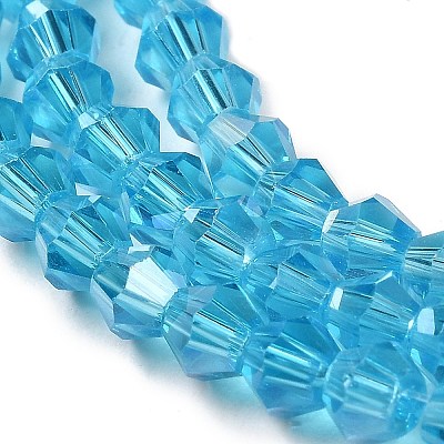 Transparent Electroplate Glass Beads Strands GLAA-F029-2mm-A19-1