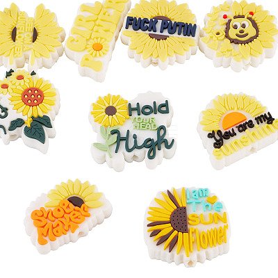 9Pcs 9 Styles PVC Beads FIND-TA0009-71-1