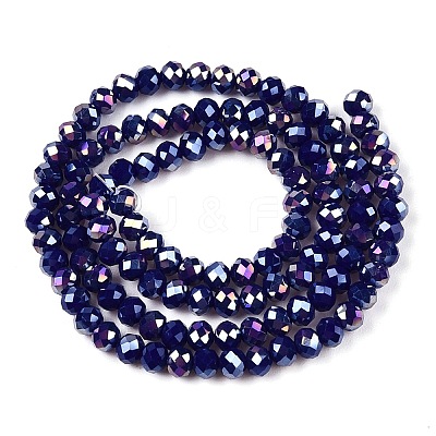 Electroplate Glass Beads Strands X-EGLA-A044-P3mm-B07-1