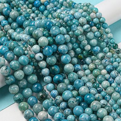 Natural Gemstone Hemimorphite Round Beads Strands G-L145-14mm-01-1