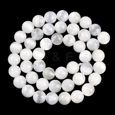 Natural Selenite Beads Strands X-G-G167-A02-01-1