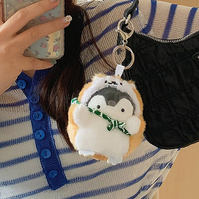 50Pcs Plastic Buckle Button Keychain AJEW-CA0003-68-1
