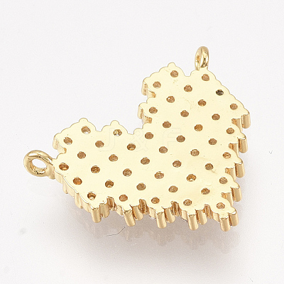 Brass Micro Pave Cubic Zirconia Pendants ZIRC-S061-122G-1