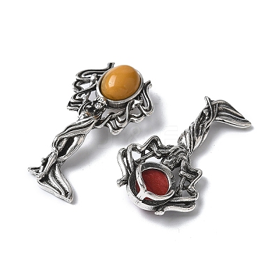 Angel Brass Natural Mookaite Pendants KK-D361-02AS-12-1