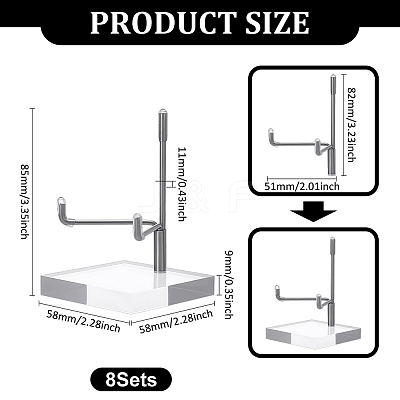 Acrylic Display Stands ODIS-WH0078-38-1