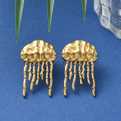 304 Stainless Steel Stud Earrings EJEW-Z081-02G-01-1