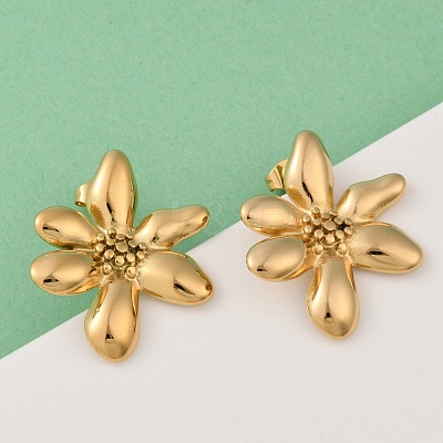 304 Stainless Steel Stud Earrings EJEW-S265-08G-1