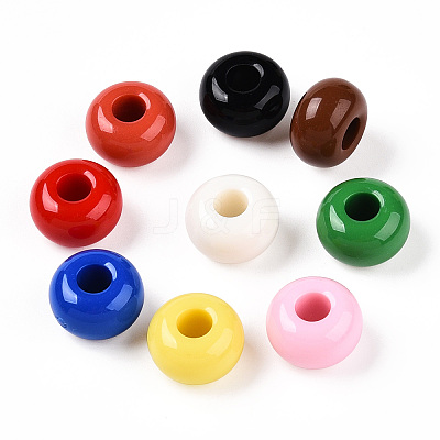 Opaque Acrylic Beads X-SACR-N018-04-1