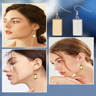 12Pcs 2 Colors 304 Stainless Steel Earring Hooks STAS-LP0002-04-1