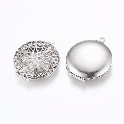 Tarnish Resistant 316 Stainless Steel Diffuser Locket Pendants STAS-G146-15P-1