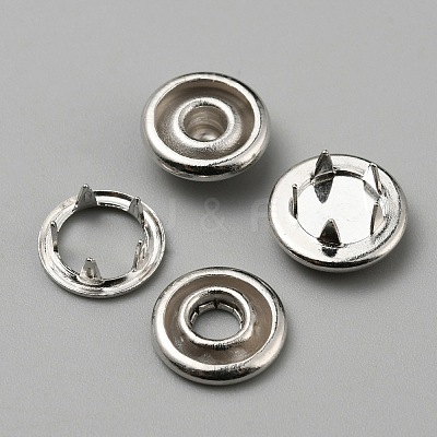 4Pcs Brass & Resin Snap Button BUTT-WH0028-79A-1