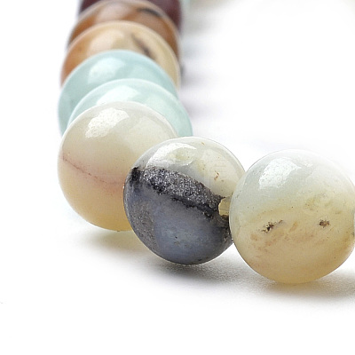 Natural Flower Amazonite Beads Strands G-S259-13-8mm-1