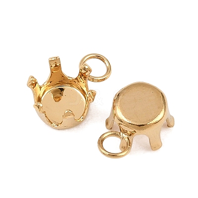 304 Stainless Steel Pendant Rhinestone Claw Charms Settings STAS-B121-01A-G-1