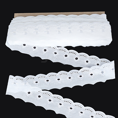 16 Yards Polyester Lace Trim Ribbon OCOR-WH0070-179A-1