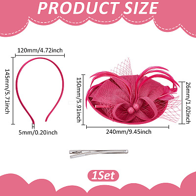 Mesh Veil Hair Bands OHAR-WH0011-63A-1
