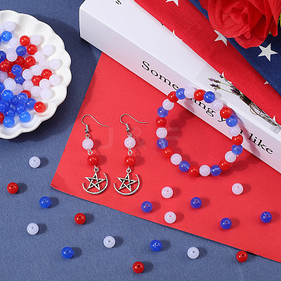 600Pcs 3 Colors Independence Day Themed Imitation Jelly Acrylic Beads SACR-SP0001-20-1