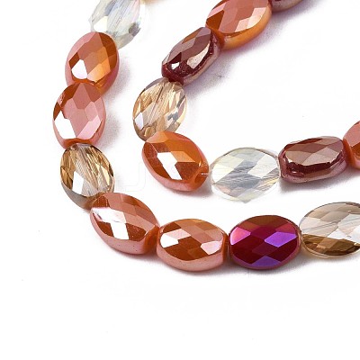 Electroplate Glass Beads Strands EGLA-S194-17B-1
