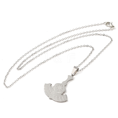 Non-Tarnish 201 Stainless Steel Pendant Necklaces LS-NJEW-G118-04P-1