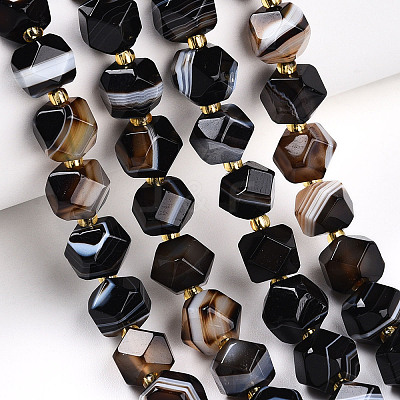 Natural Black Agate(Dyed & Heated) Beads Strands G-T140-09C-1