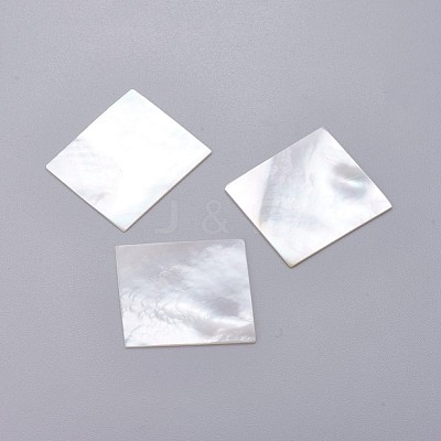 Natural White Shell Mother of Pearl Shell Cabochons SHEL-P076-05A-1