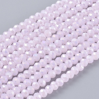 Electroplate Glass Beads Strands EGLA-A034-P2mm-B12-1