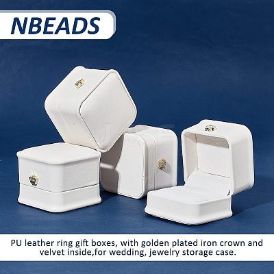 PU Leather Ring Gift Boxes LBOX-NB0001-03C-1