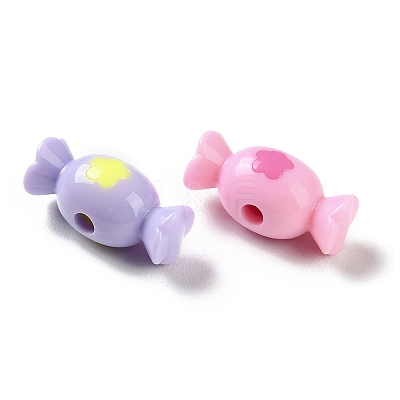 Two Tone Opaque Acrylic Beads SACR-I005-09A-1