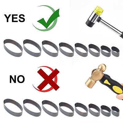 8 Sizes Oval-shaped High Carbon Steel Hole Puncher Set DIY-WH0259-71-1