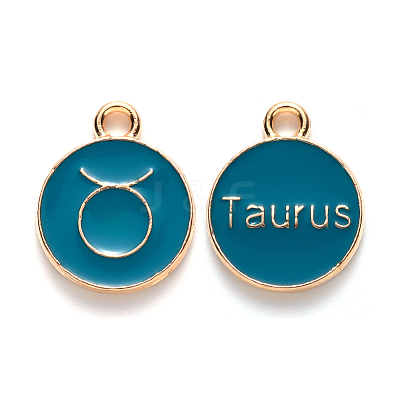 Alloy Enamel Pendants ENAM-S124-01A-05C-1
