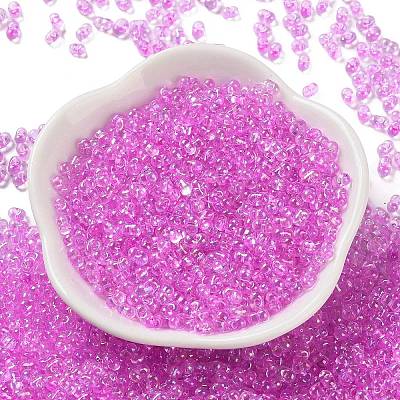 AB Color Plated Glass Seed Beads SEED-L011-06B-12-1
