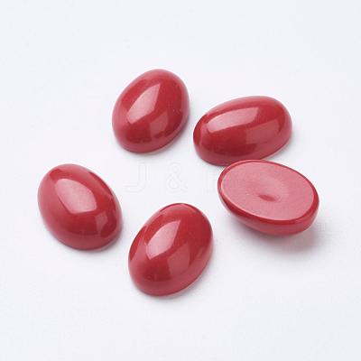 Synthetic Coral Cabochons G-F501-02-13x18mm-1