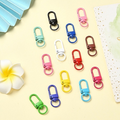 15 Colors Zinc Alloy Baking Paint Swivel Snap Hooks Clasps FIND-YW0005-53-1