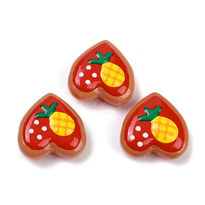 Handmade Heart Lampwork Beads Strands LAMP-P069-04A-06-1