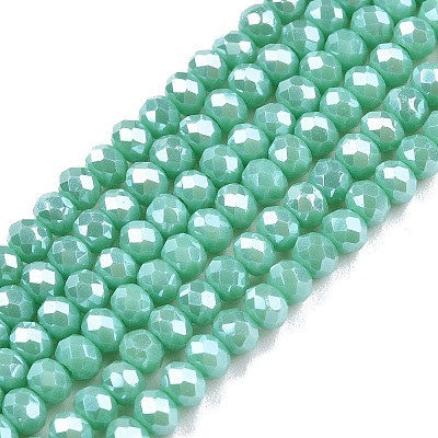 Electroplate Glass Beads Strands EGLA-A044-P2mm-A14-1