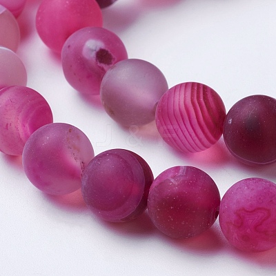 Natural Grade A Striped Agate/Banded Agate Beads Strands G-E478-10mm-1