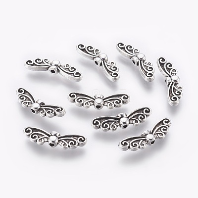 Tibetan Style Alloy Beads TIBEB-1331-AS-FF-1