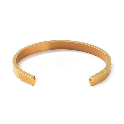 Ion Plating(IP) 304 Stainless Steel Star Cuff Bangles BJEW-F464-G-01-1