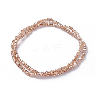 Electroplate Glass Beads Strands EGLA-L023A-PL04-1