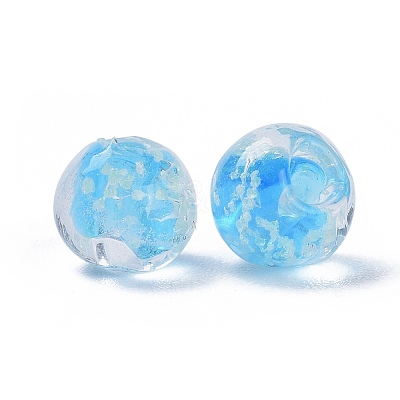 Handmade Luminous Lampwork Beads X-LAMP-R125-8mm-04-1