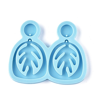 DIY Leaf Dangle Stud Earrings Silicone Molds DIY-I037-01A-1