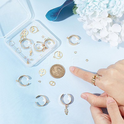 DIY Charm Cuff Ring Making Kit STAS-UN0051-41-1