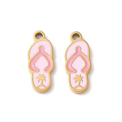 304 Stainless Steel Enamel Pendants SA-CBA7876-07G-1