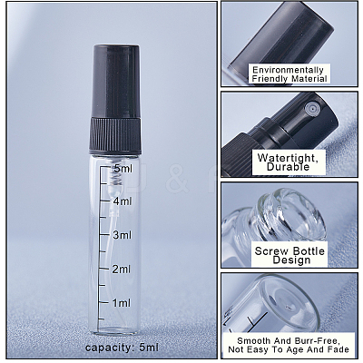 10Pcs 5ML Mini Glass Spray Bottles MRMJ-GF0001-43-1