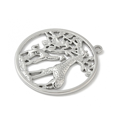 304 Stainless Steel Giraffe Pendants STAS-S186-07A-P-1