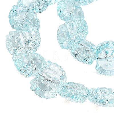 Electroplate Baking Paint Transparent Glass Beads Strands GL-CBA17FF-02K-1