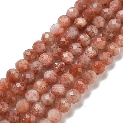 Natural Gold Sunstone Beads Strands G-B088-C21-06-1