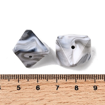Opaque Acrylic Beads OACR-D320-02B-1